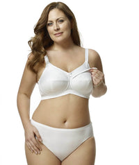 Elila Cotton Cup Wire Free Nursing Bra - White Bras 