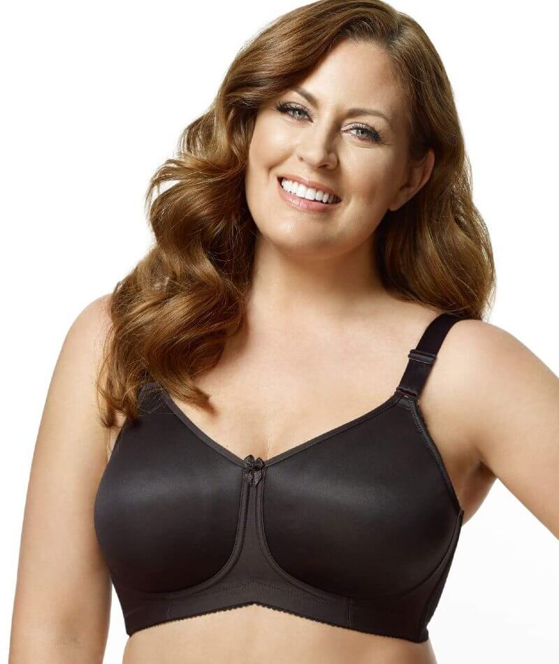 Elila Molded and Lace Underwire Bra - Black - Curvy