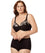 Elila Embroidered Microfiber Underwired Bra - Black Silver Bras 