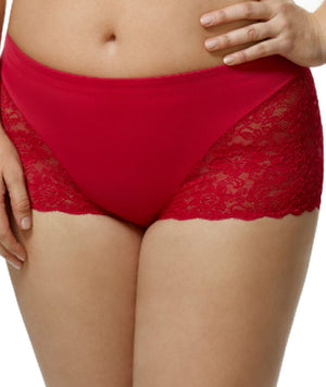 Elila Cheeky Stretch Lace Brief - Red Knickers L Red 