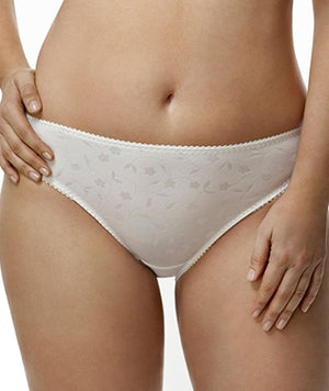 Elila Jacquard Brief - White Knickers 2XL White 