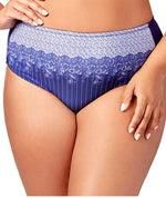 Elila Printed Lace Brief - Blue White Knickers 2XL Bluewhite 