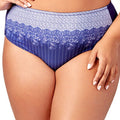 Elila Printed Lace Brief - Blue White