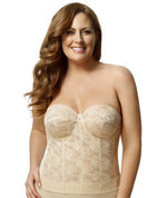 Elila Underwired Lace Strapless Longline Bra - Nude Corsets 12B Nude 