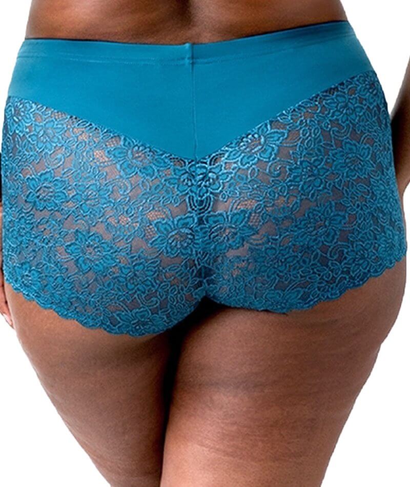 Elila Cheeky Stretch Lace Brief - Teal Knickers 