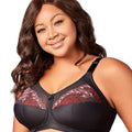 Elila Swiss Embroidered Soft Cup Wire-Free Bra - Black