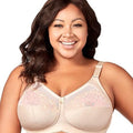 Elila Swiss Embroidered Soft Cup Wire-Free Bra - Nude