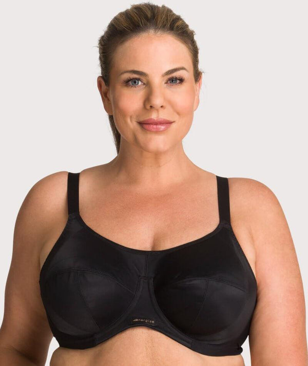 2024 Plus Size Embroidered Bra in Black and Green