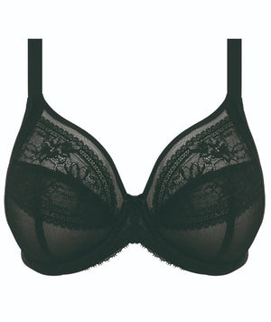 Elomi Kendra Underwired Plunge Bra - Black - Curvy