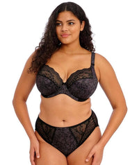 Elomi Lucie Underwire Stretch Plunge Bra - Black Bras 