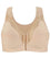 Exquisite Form Fully Front Close Cotton Posture Bra With Lace - Nude Bras 