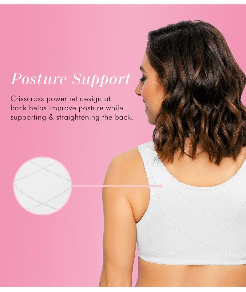 Front-Close Cotton Wireless Posture Bra