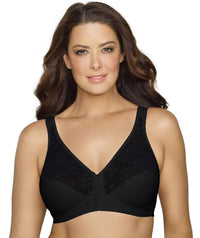 Exquisite Form Fully Front Close Posture Bra With Lace - Black Bras 