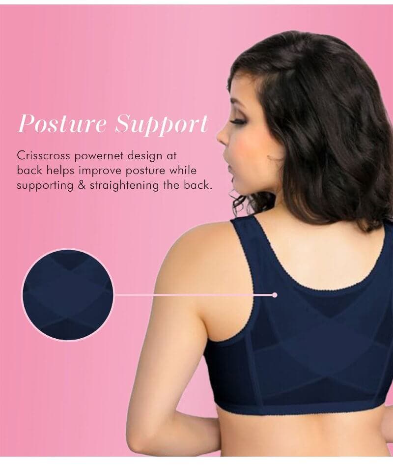1/2/3 Pack Back Support Posture Corrector Bra Front Closure Sports