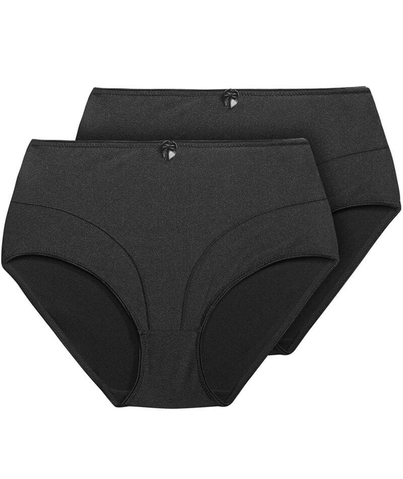 Buy Black/White Cotton Tummy Control Shaping Thong Knickers 2 Pack from the  Next UK online shop