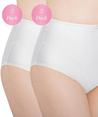 Exquisite Form Control Top Shaping Brief 2 Pack - White Shapewear 