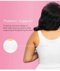 Exquisite Form Fully Front Close Longline Posture - White Bras 