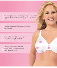 Exquisite Form Fully Minimiser Underwire Bra - White Bras 