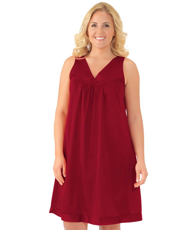 Exquisite Form Short Gown Plus - Sangria Sleep / Lounge 