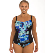 Capriosca Midnight Floral Panelled One Piece Swim 10 