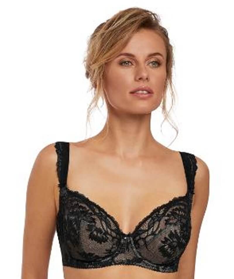 Fantasie Bronte Underwire Side Support Plunge Bra - Black - Curvy