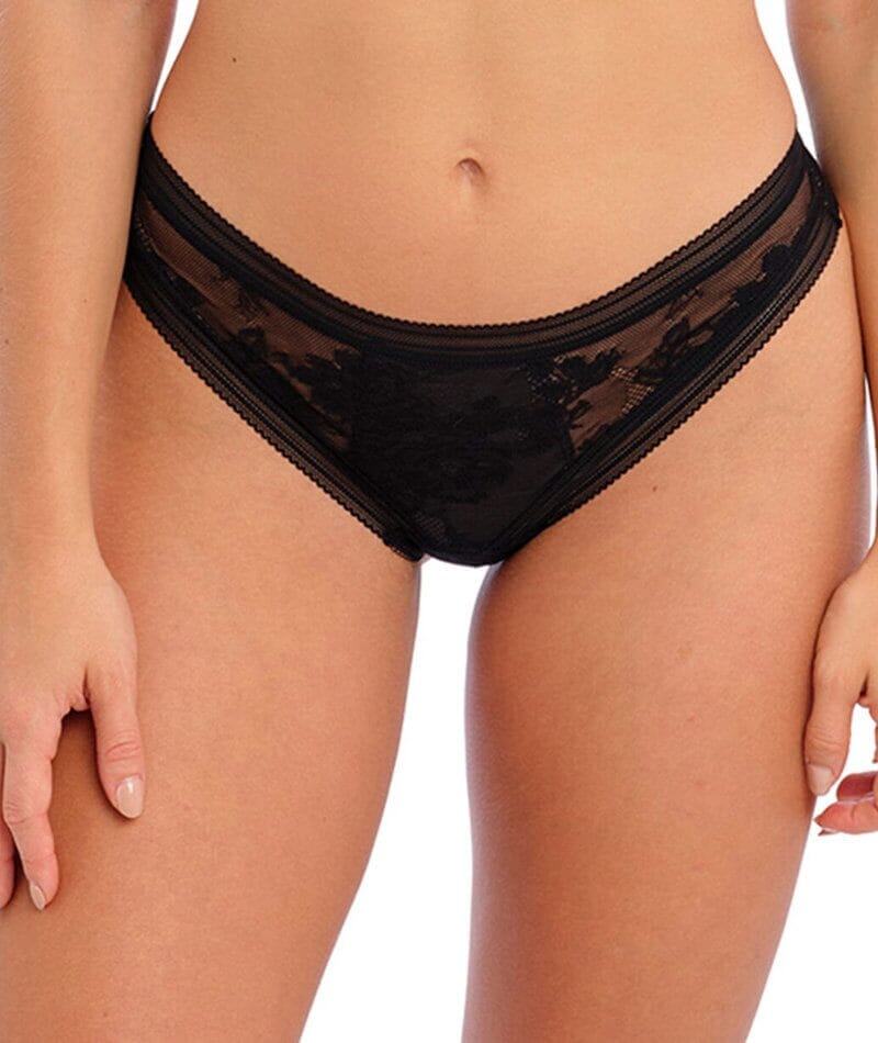 Fantasie Fusion Lace Brazilian Brief - Black Knickers 