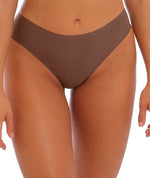 Fantasie Smoothease Invisible Stretch Thong - Coffee Roast Knickers 