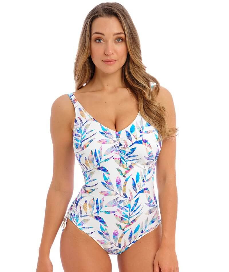 Fantasie Swim Calypso Harbour Underwired V-Neck Swimsuit With Adjustable Leg - Multi Swim 