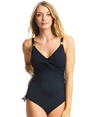 Fantasie Swim Ottawa Underwired Twist Front One Piece Swimsuit - Black Swim 