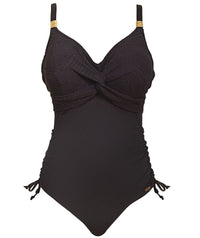 Fantasie Swim Ottawa Underwired Twist Front One Piece Swimsuit - Black Swim 