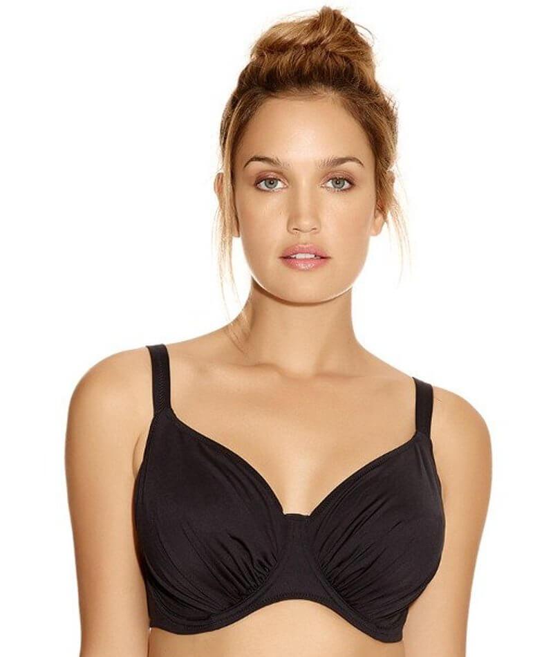 Fantasie Swim Versailles Underwired Gathered Full Cup Bikini Top - Black Swim 