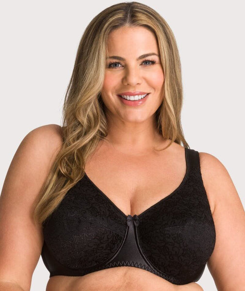 Ladies Underwired Full Cup Bra Large Bust Lace Firm Hold Plus Size 40 - 54  C - G