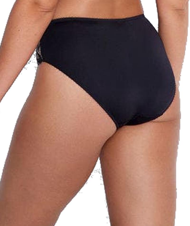 Fayreform Elise High Cut Brief - Black/Cafe Creme Knickers 