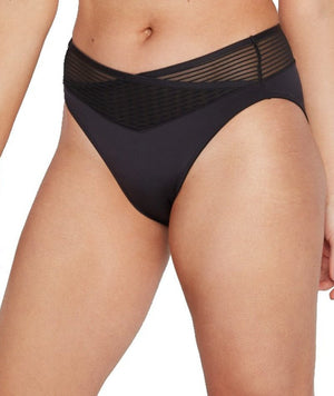 Fayreform Perfect Lines High Cut Brief - Black Knickers 