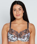 Fayreform Wild Violet Underwire Bra - Watercolour Protea Print Bras 