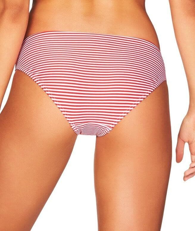 Sea Level Sorrento Stripe Hipster Bikini Brief - Red Swim 