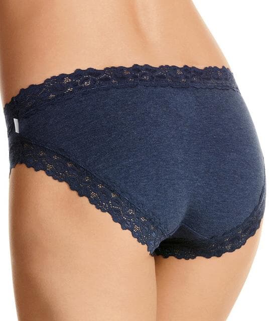 Jockey Parisienne Cotton Marle Bikini - Ink Blue Knickers 