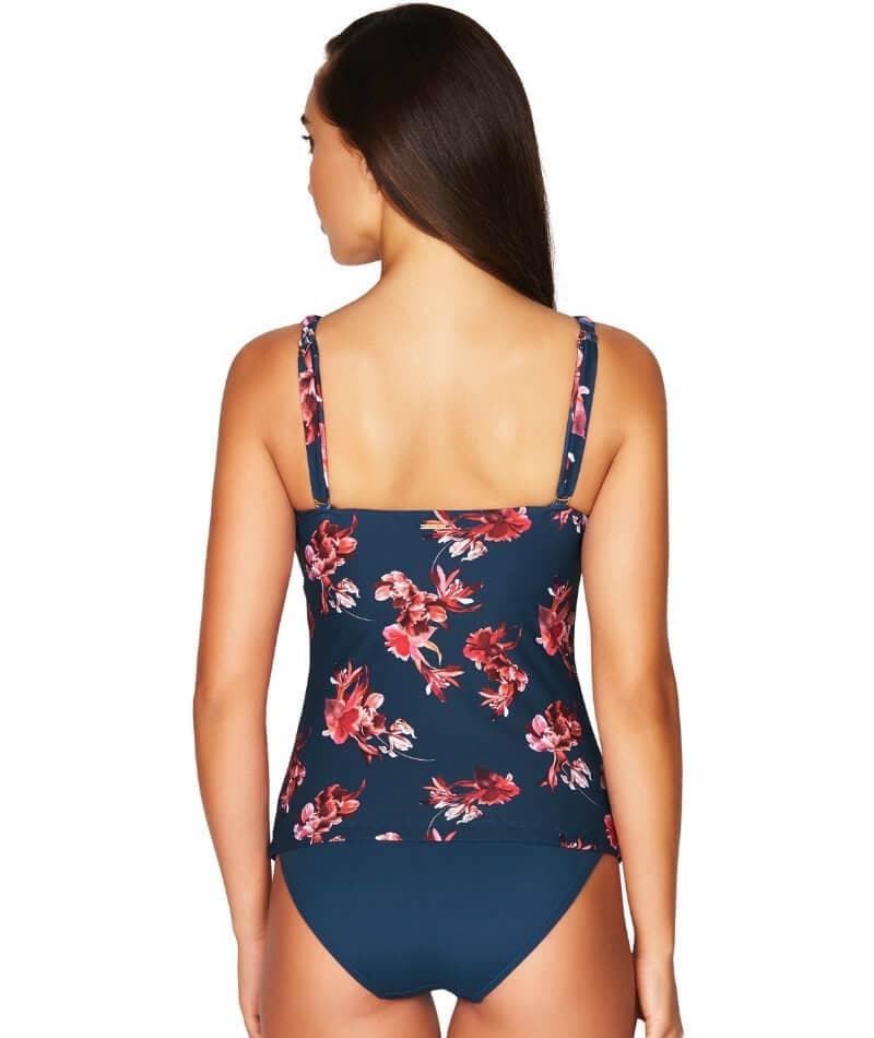 Sea Level Exotic Blooms Tank Style D-DD Cup Singlet Top - Indigo Swim 