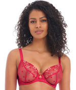 Freya Awakening Underwired Plunge Bra - Red Bras 