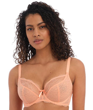 Freya Fancies Underwire Plunge Bra - Petal - Curvy Bras