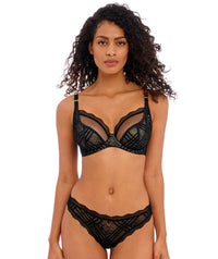 Freya Fatale Underwired Plunge Bra - Noir Bras 