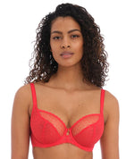 Freya Signature Underwired Plunge Bra - Chili Red Bras 6D Chili Red 