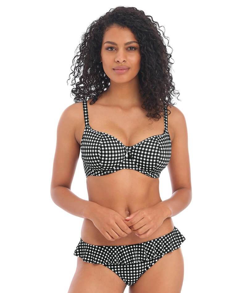 Freya Swim Check In Underwired Sweetheart Bikini Top - Monochrome - Curvy