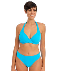 Freya Swim Jewel Cove Underwire Banded Halter Bikini Top - Plain Turquoise Swim 