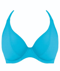 Freya Swim Jewel Cove Underwire Banded Halter Bikini Top - Plain Turquoise Swim 