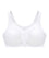 Glamorise MagicLift Front-Closure Posture Back Wire-free Bra - White Bras 