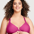 Glamorise Front-Closure Smoothing WonderWire Bra - Berry