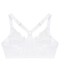 Glamorise Front-Closure T-Back WonderWire Bra - White Bras 