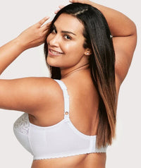 Glamorise MagicLift Cotton Support Wire-free Bra - White Bras 