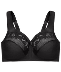 Glamorise MagicLift Minimizer Wire-free Bra - Black Bras 